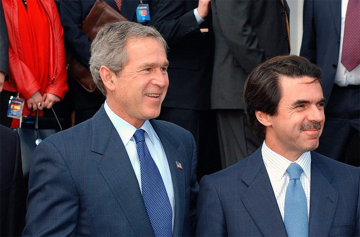 José María Aznar i George Bush, en una imatge d'arxiu