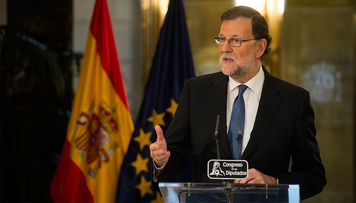 Mariano Rajoy, en una roda de premsa recent