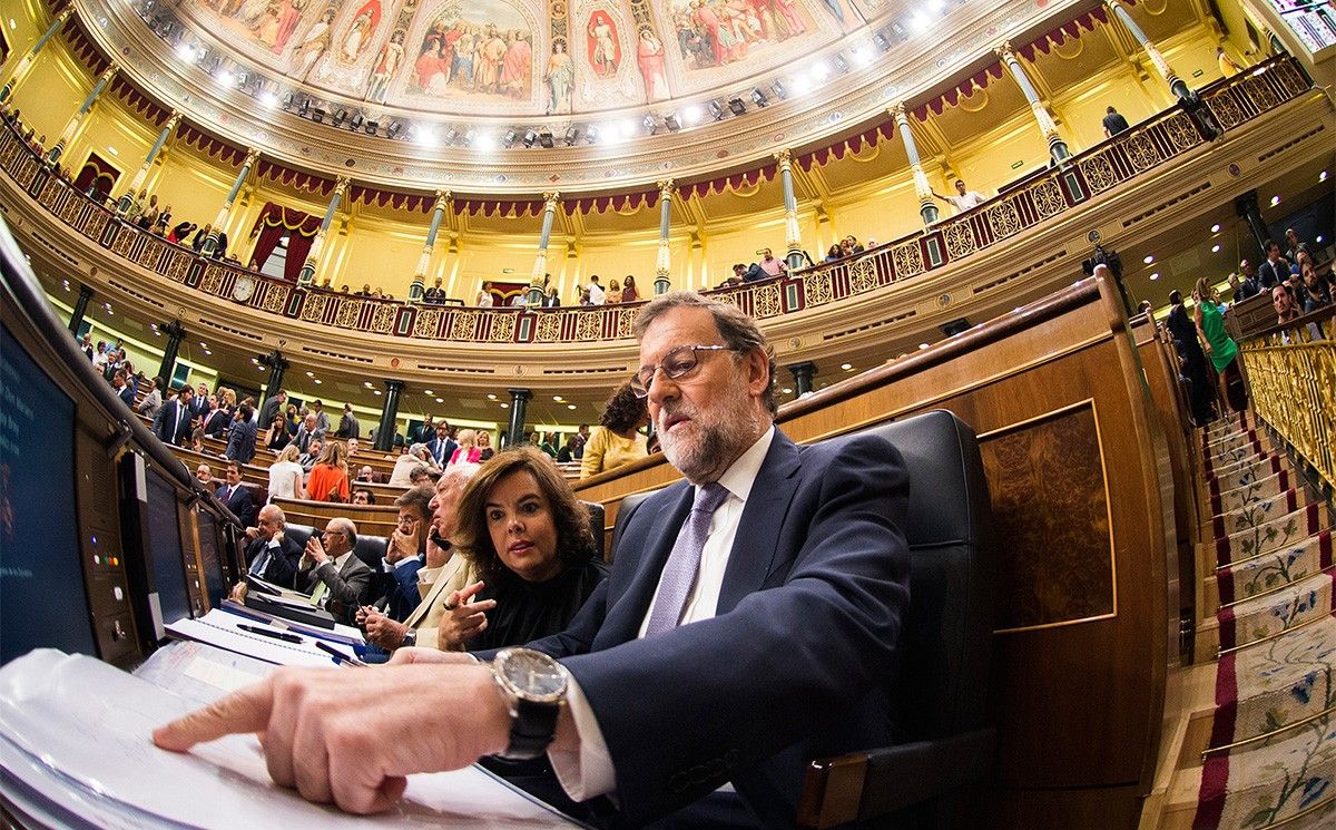 Mariano Rajoy, durant la seva investidura fallida