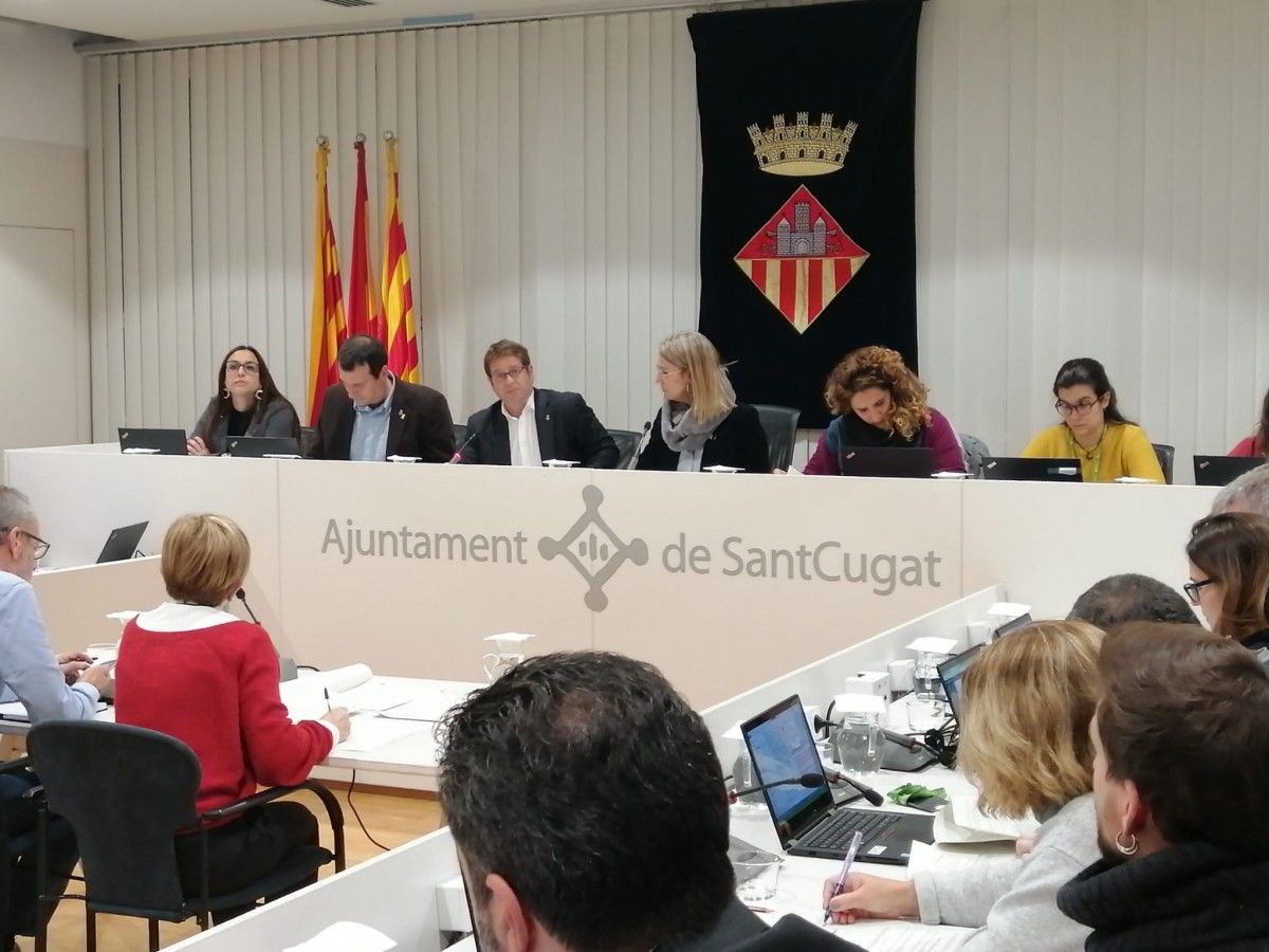 Sessió del ple municipal de Sant Cugat. 