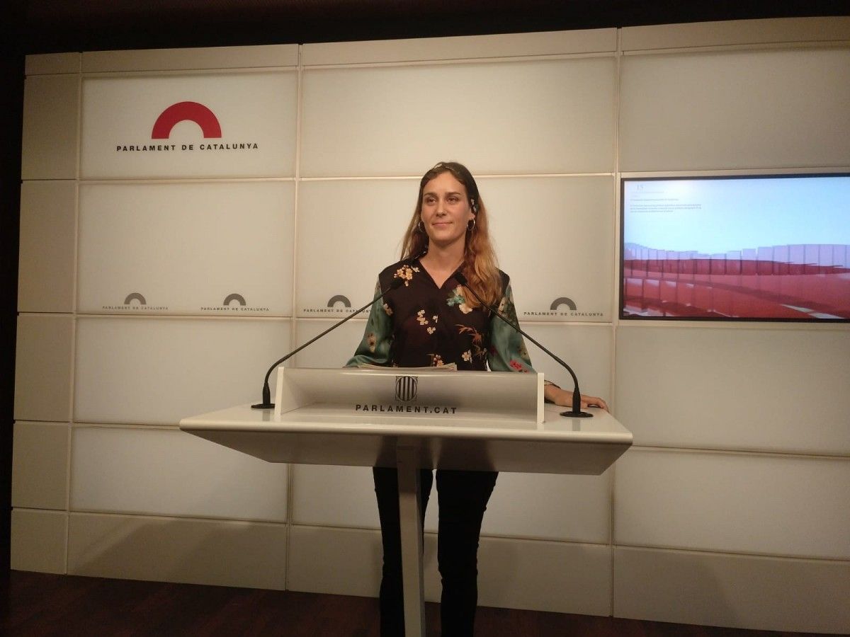 La nova presidenta del grup parlamentari de Catalunya en Comú Podem, Jéssica Albiach 
