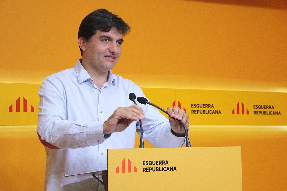 Sergi Sabrià, portaveu d'ERC, en roda de premsa