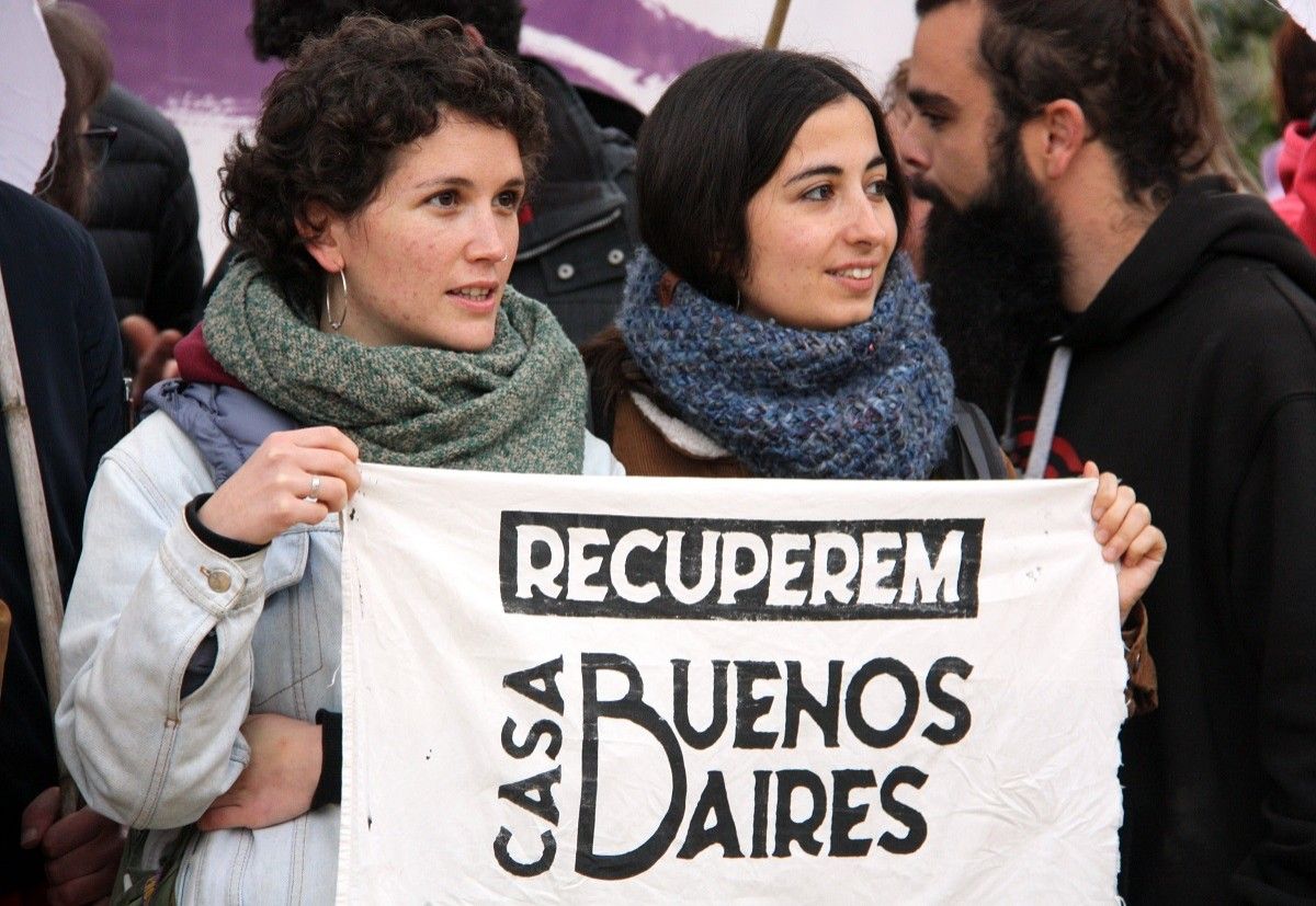 Manifestació contra el desallotjament de la Casa Buenos Aires