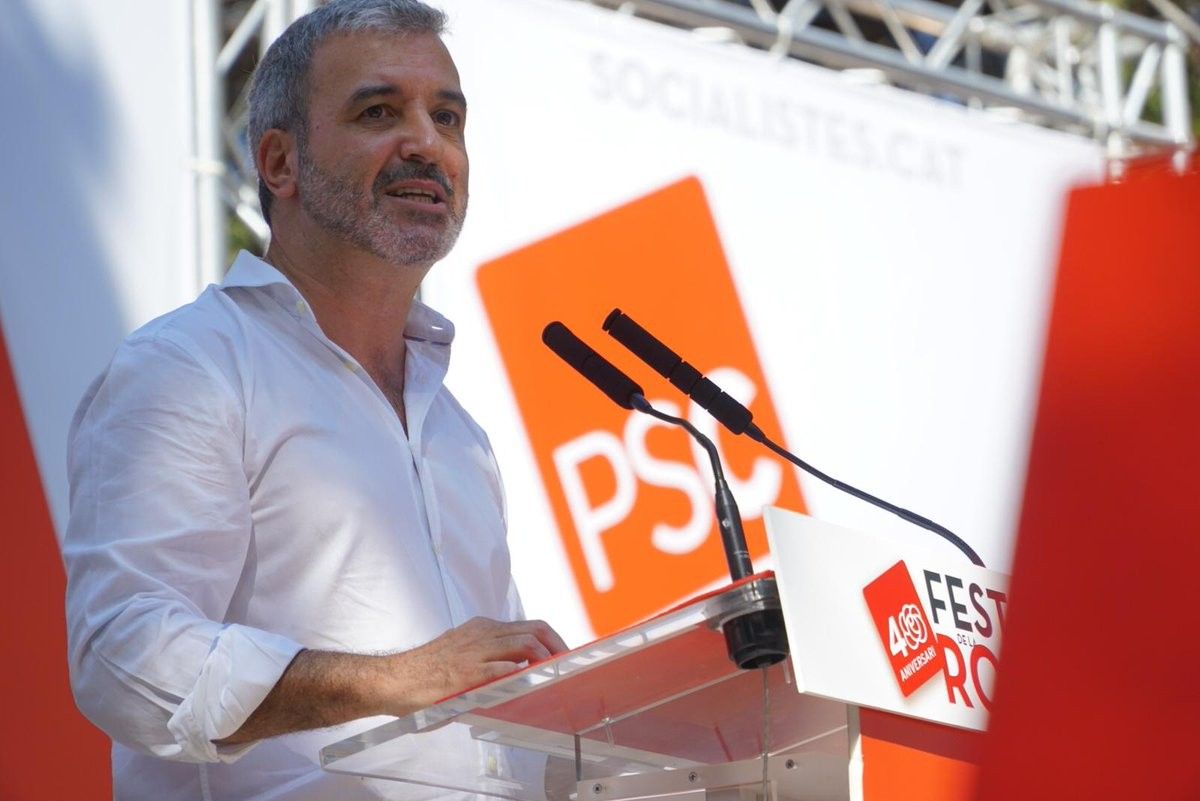 L'alcaldable del PSC a Barcelona, Jaume Collboni, a la Festa de la Rosa