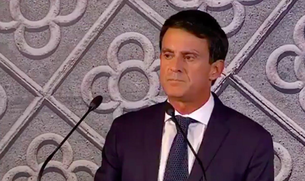 Manuel Valls en l'acte de presentació de la seva candidatura a l'alcaldia de Barcelona