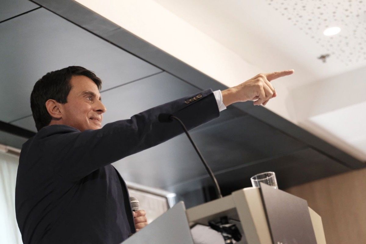 Manuel Valls aquest dimecres a l'Hotel Calderón.