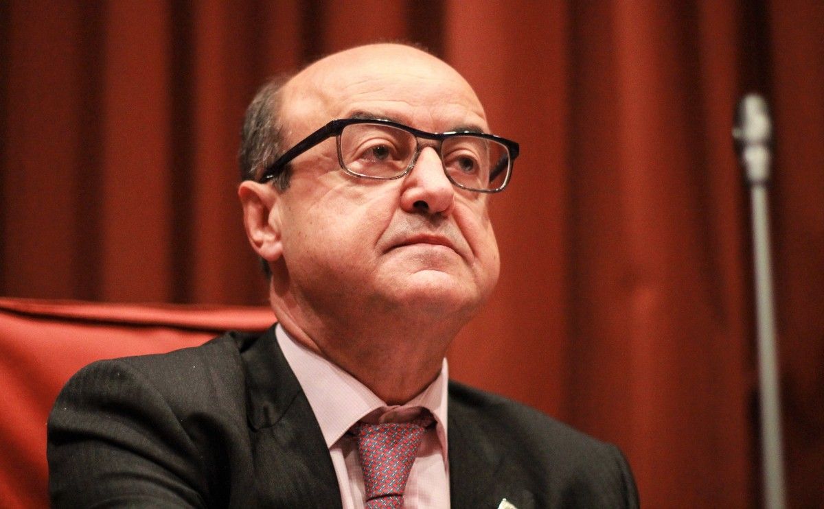 El president del TSJC, Jesús María Barrientos, aquest dijous al Parlament de Catalunya