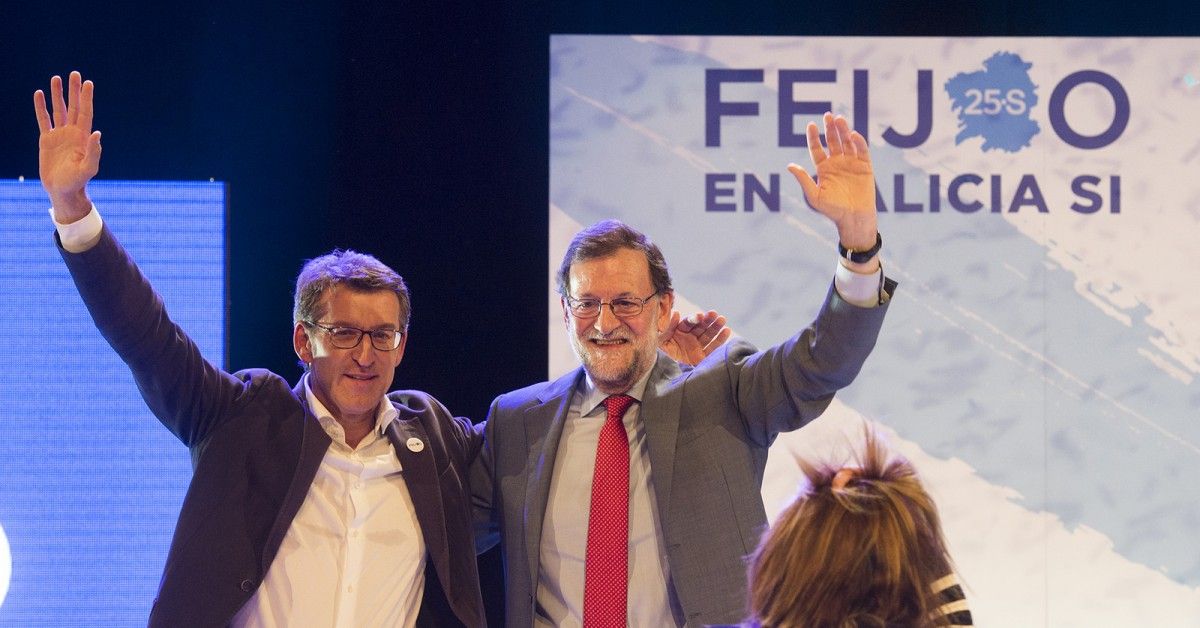 Alberto Núñez Feijóo i Mariano Rajoy, a Vigo