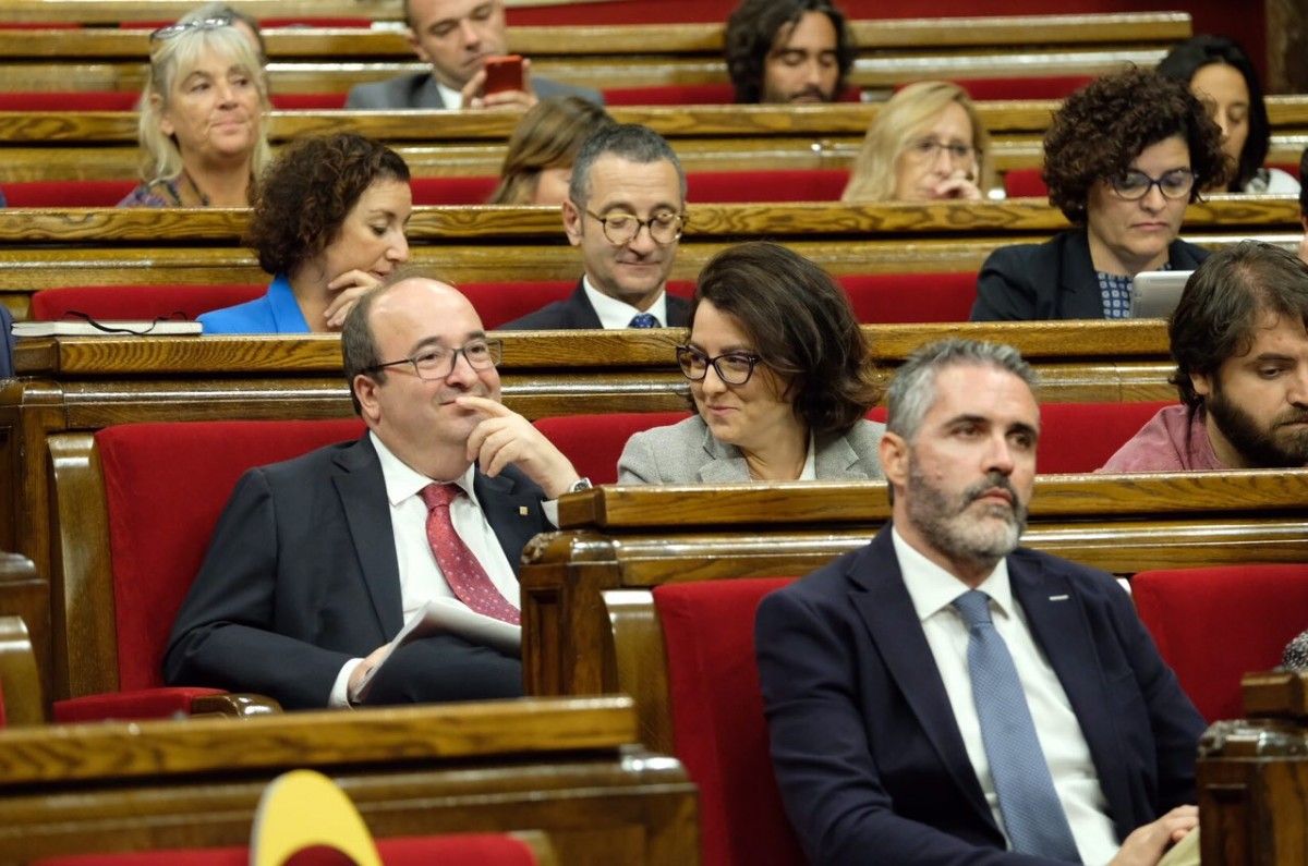 Miquel Iceta, durant la primera jornada del debat de política general al Parlament