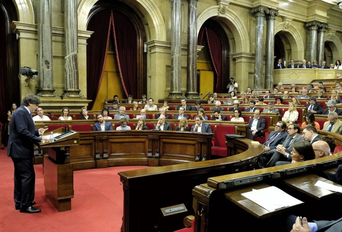 Carles Puigdemont, al debat de la qüestió de confiança