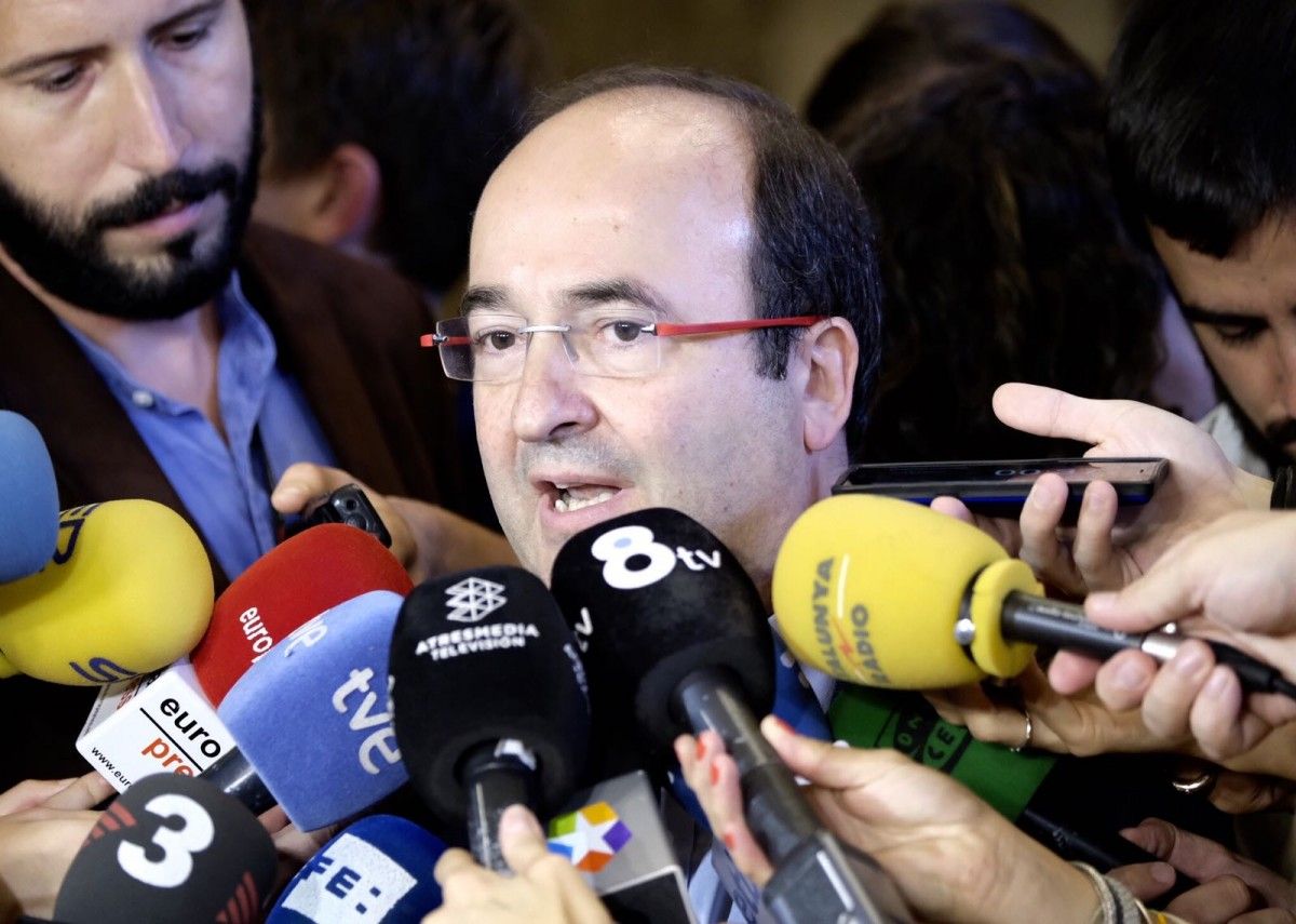 Miquel Iceta, aquest migdia al Parlament de Catalunya